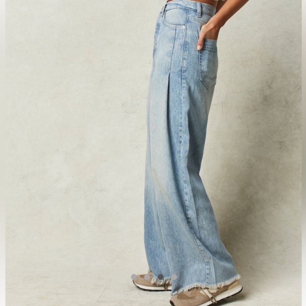 Free People SUPER SWEEPER Wide Leg High Rise Pants - Picture 14 of 15